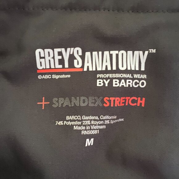 Grey's Anatomy Spandex Stretch Drawstring Cargo Jogger Scrub Pants - Picture 5 of 6